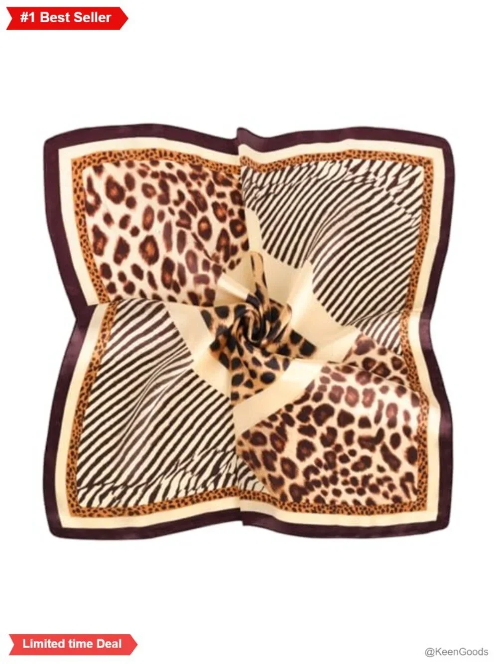 Silk Feel Square Scarf 27.5x27.5 Classic Pattern Bandana Hair Neck Wrap